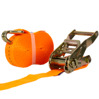 Cinta transportadora UNITRAILER de 8 m/25 mm/1 t de color naranja con tensor