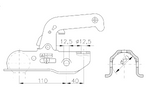 Enganche de bola WINTERHOFF WW 220-RB para remolque de 2200 kg con barra de tiro tubular de 50 mm.