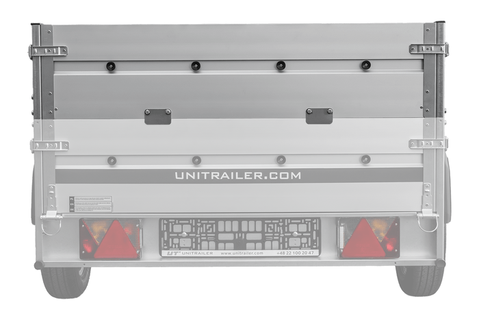 Laterales de aluminio BIS para el remolque UNITRAILER GARDEN 230 KIPP ALU