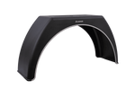 Guardabarros para remolque de 15-17,5" DOMAR DK3114, paso de rueda plano de 950/300 mm con embellecedor blanco.