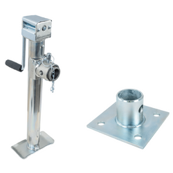 Soporte extensible con adaptador UNITRAILER TJ5002+TJ5002A para remolque de plataforma plana de 1300 kg (560-940 mm)