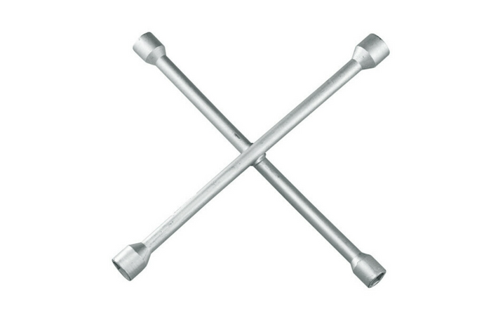 Llave para ruedas de coche con lámpara de cruce de ruedas