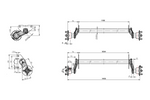 Eje sin freno KNOTT VG7-L para remolque de barco 750 kg 1094 mm 1406 mm 4x100