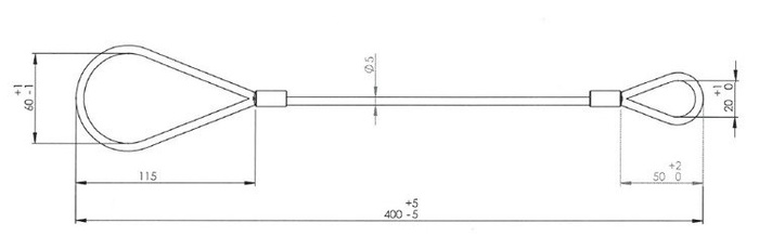 Cable de ruptura acerado