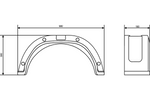 Guardabarros remolque 13-14" paso de rueda AL-KO 680/190mm