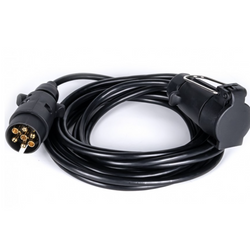 Cable eléctrico KAMAR E1223 de 5 m, enchufe/toma de 12 V, 7 pines