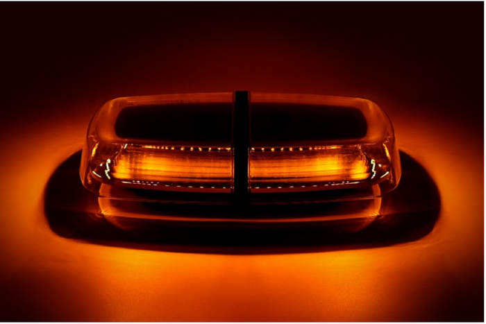 Luz de advertencia LED KAMAR BLK0010, luz intermitente naranja.