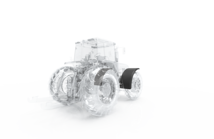 Guardabarros para maquinaria agrícola 24-34" DOMAR T10140 paso de rueda 1330/520mm