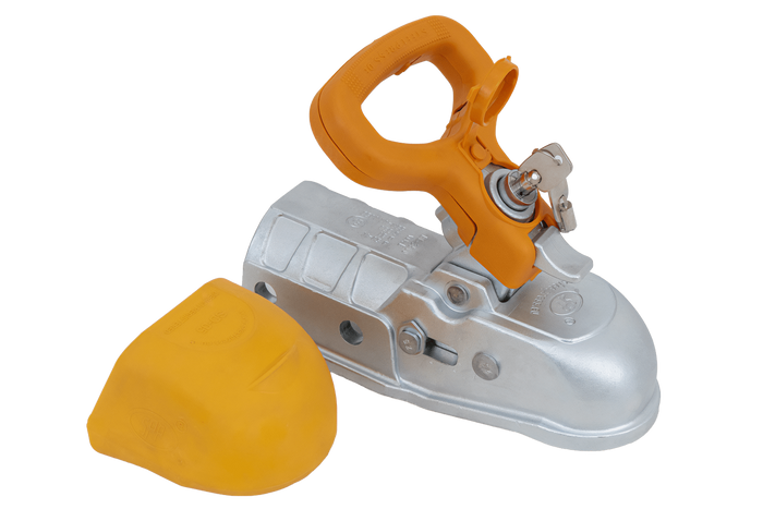 Enganche de bola STEELPRESS BC-3500E-00-02+SD para remolque de 3500 kg con barra de tiro de tubo de fundición de 60,5 mm