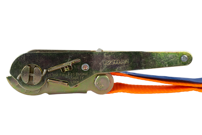 Cinta transportadora UNITRAILER de 5 m/50 mm/5 t de color naranja con tensor