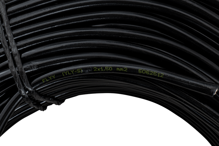 Cable eléctrico HYBSZ YLY-S 2x1,5 de dos núcleos - 1 m
