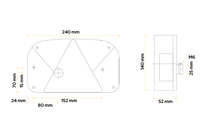 ASPÖCK Multipoint II luz trasera, 6 funciones, derecha