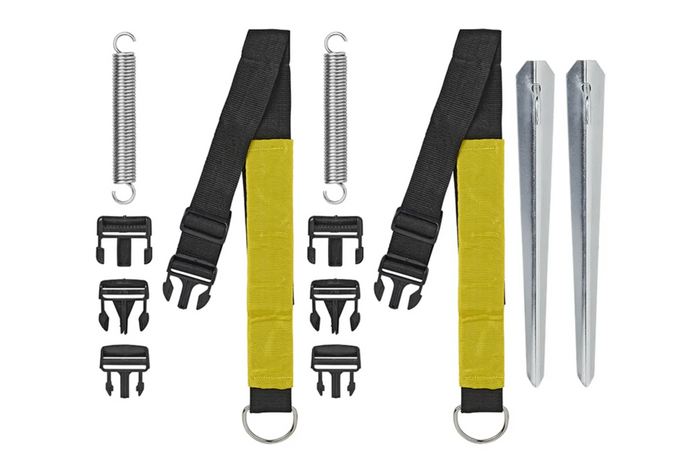 Juego de dos correas de sujeción ProPlus 361728 para toldos y porches, 2x3 m.
