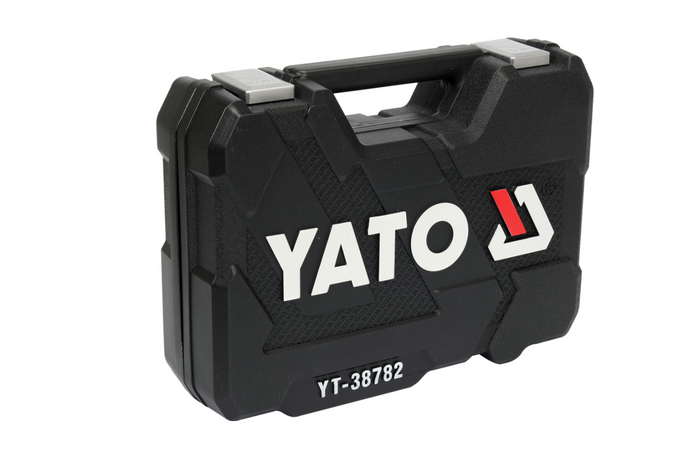 Juego de herramientas YATO YT-38782 1/2'' 1/4" 72 piezas.