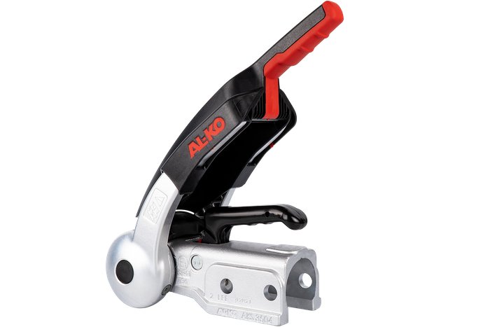 Enganche de bola AL-KO AKS3504 con estabilizador para remolque de 3500kg con lanza tubular de 60mm con protección antirrobo