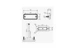 Luz de matrícula LED integrada ASPÖCK REGPOINT con cable de 0,8 m