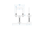Soporte de montaje para rueda de repuesto de remolque ProPlus para perfil de 60x60 mm