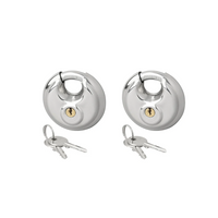 Juego de dos candados redondos ProPlus 341319S, candados de disco, 70 mm