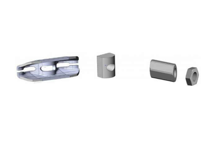 Barra de remolque simple para cables de freno AL-KO para remolque de un solo eje