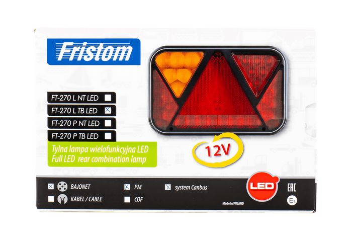 Piloto trasero FRISTOM FT-270 LED CANBUS 6 funciones izquierda