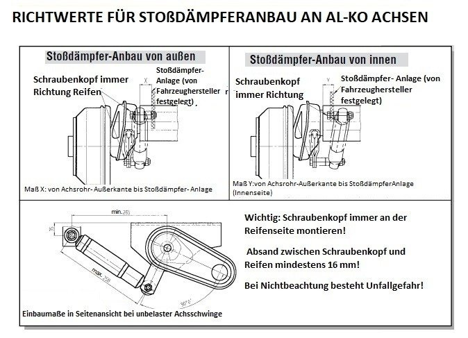 2 x Soportes de amortiguadores AL-KO
