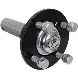 Buje con pasador y rodamiento para eje sin freno STEELPRESS 4x100 750 kg, juego de tuerca y tapa