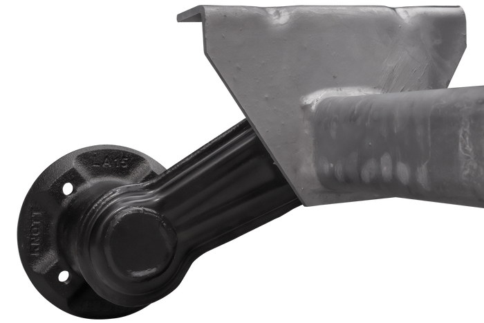 Eje sin freno KNOTT VG7-L para remolque UNITRAILER 750kg 1260mm 1560mm 4x100