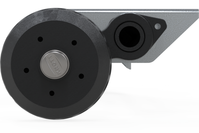 KNOTT VGB15M/MV eje frenado para remolque / grúa 1500kg 1300mm 1770mm 5x112