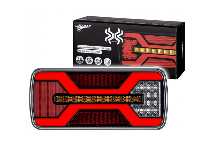 Luz trasera LED KAMAR X-SPIDER L2424 5 funciones universal