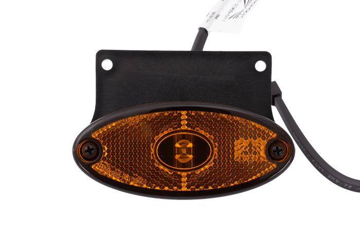 Juego de dos luces de posición LED ASPÖCK FLATPOINT II, naranja, universales, con soporte