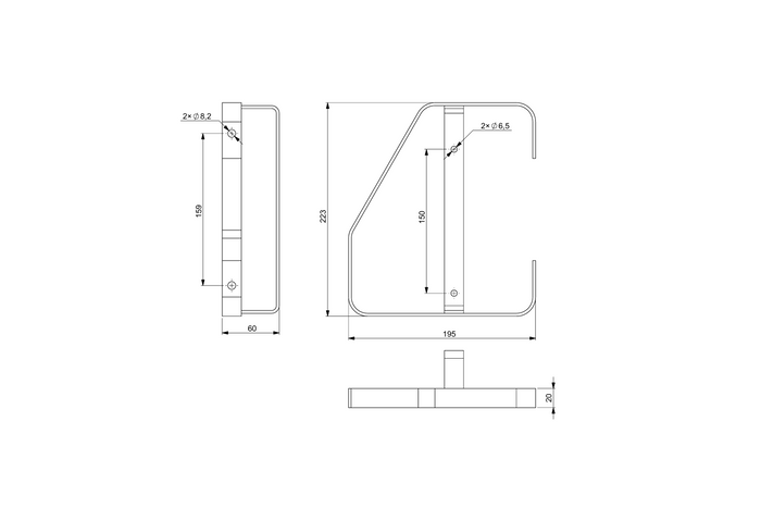 Marco lateral metálico para faros de esquina HORPOL TRM00935 izquierdo
