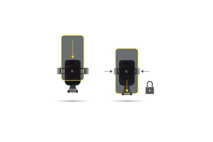 Soporte de teléfono Graviton LAMP para la rejilla de ventilación