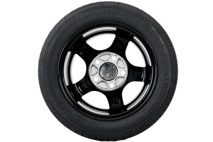 Rueda de remolque reforzada NEUMÁTICO KENDA 195/50 R13C 104/102N LLANTA DE ALUMINIO STARCO pulido 6Jx13"H2 5x112 ET:30