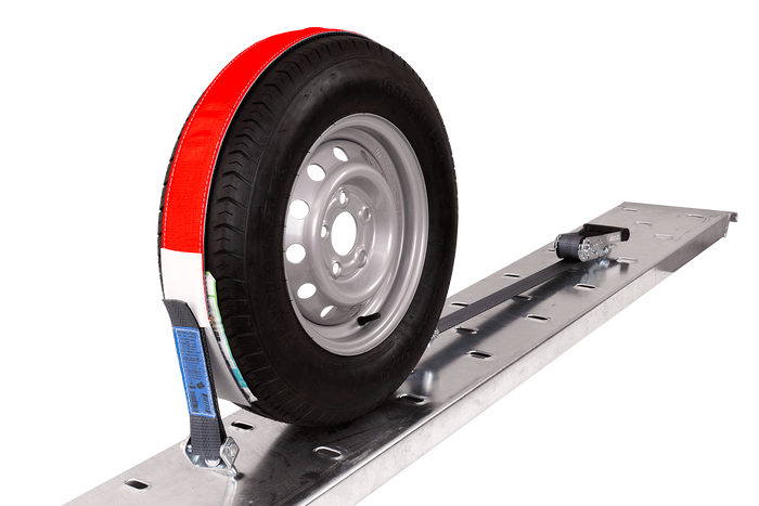 Correa de transporte para grúa HEFFA CARLINE 130, correa de sujeción de ruedas, 5 m/50 mm/5 t VDI 2700