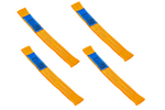 Juego de cuatro arneses de transporte para remolque UNITRAILER de 0,4 m/50 mm/4 t, color naranja.
