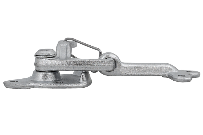 Enganche lateral izquierdo con fijación WINTERHOFF WV 20-L + WVG 20-A, cierre lateral completo del remolque