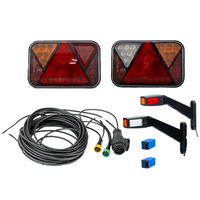 Juego de luces: luces traseras LED FRISTOM FT-270 + luces de posición laterales LED FRISTOM FT-145 + arnés MANTES de 7 m y 13 pines