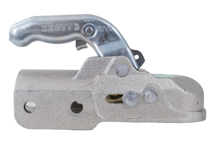 Enganche de bola KNOTT K35-C para remolque de 3500 kg con barra de tiro de tubo de 60 mm, hierro fundido