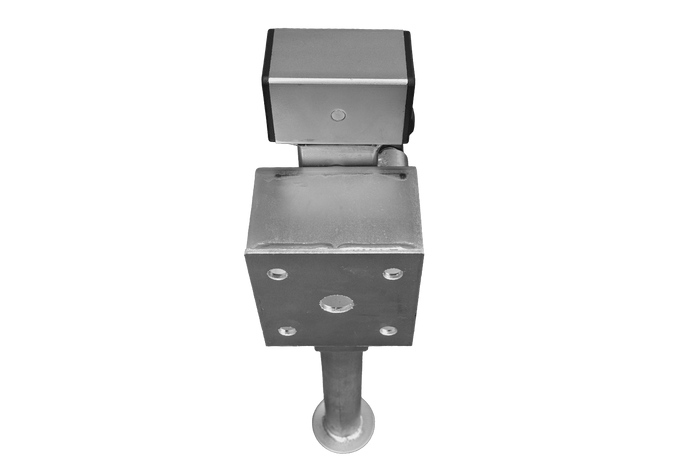 UNITRAILER D-110.000.049 Soporte de manivela extensible para remolque de plataforma plana de 1300 kg, 410-645 mm