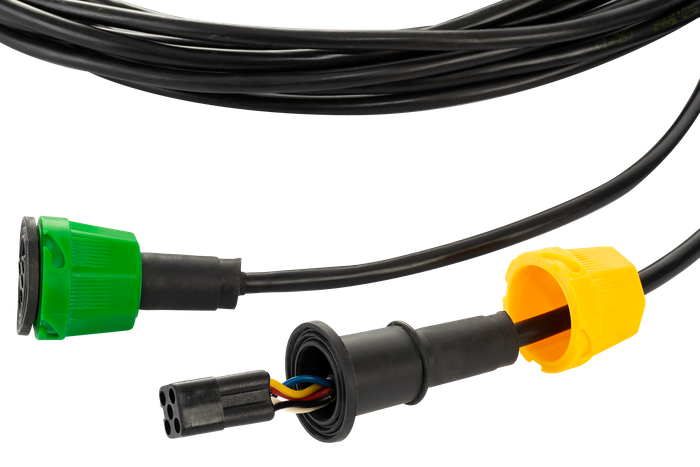 Arnés de remolque instalación eléctrica MANTES 4,7 m conector 7 PIN bayonetas 2x 5 PIN + 2x 2 PIN