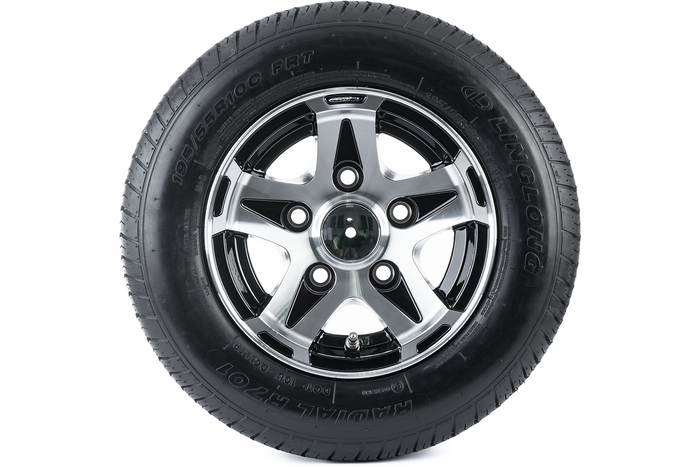 Juego de dos ruedas reforzadas para remolque LINGLONG TIRE 195/55 R10C 98/96N ALU UNITRAILER RIM 6Jx10" 5x112 ET:-4