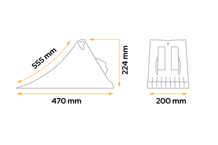 Calzo de rueda PLASTEX h: 224mm