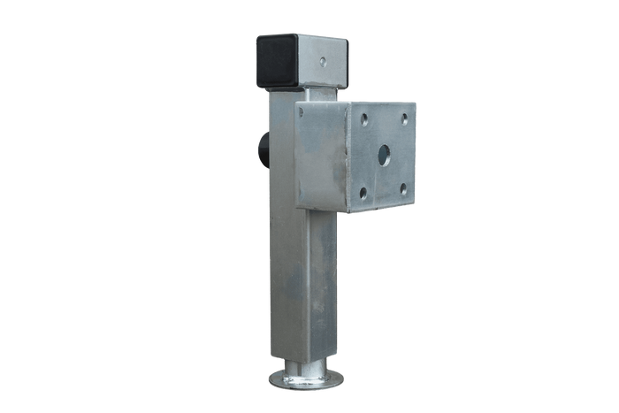 UNITRAILER D-110.000.049 Soporte de manivela extensible para remolque de plataforma plana de 1300 kg, 410-645 mm
