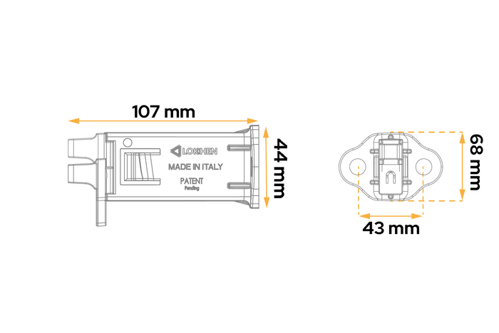 Calzo de rueda plegable LOKHEN ORIGAMY 56 h: 230 mm / juego con mango