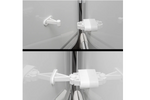 Pestillo de puerta para caravana o autocaravana ProPlus 362622V02, manilla blanca con resorte para sujetar la puerta.