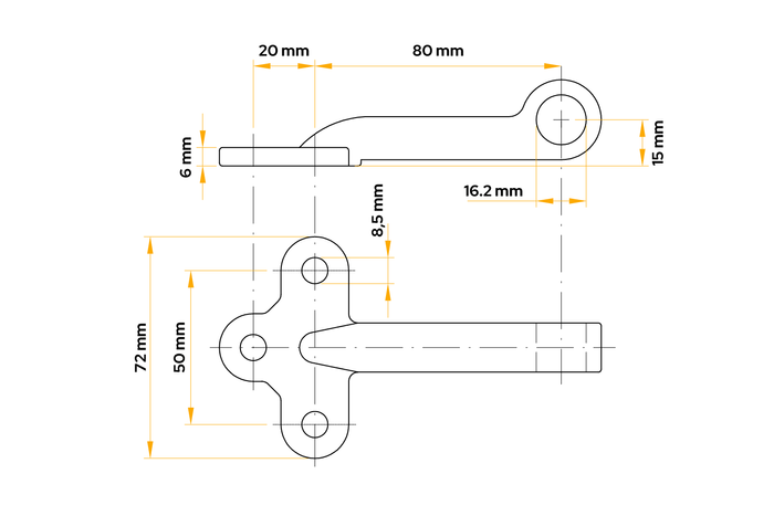 Soporte de enganche lateral WINTERHOFF WVG 20-A para enganche lateral de remolque