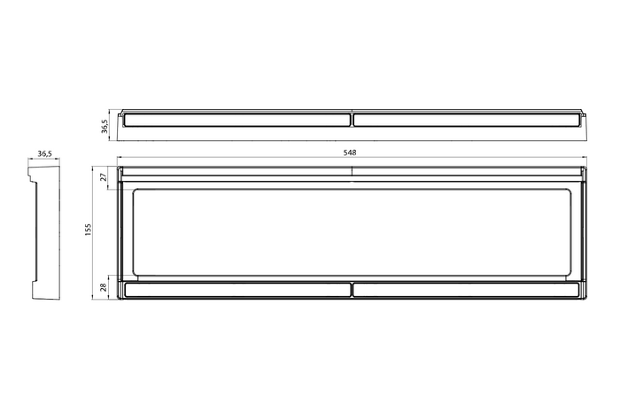 Marco para matrícula con iluminación LED WAŚ W253 2100, cable de 2 m y 12/24 V.