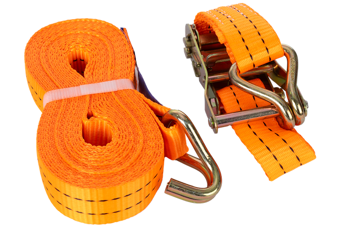 Cinta transportadora UNITRAILER de 8 m/35 mm/2 t de color naranja con tensor