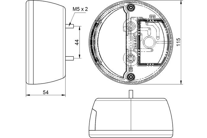 Piloto trasero DOBPLAST DPT10, 4 funciones universales