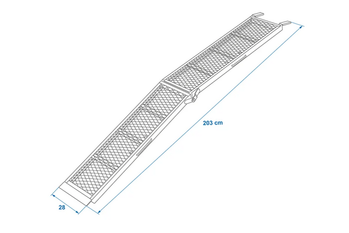 Rampa plegable ProPlus 390094 para remolque de 203 cm y 340 kg.